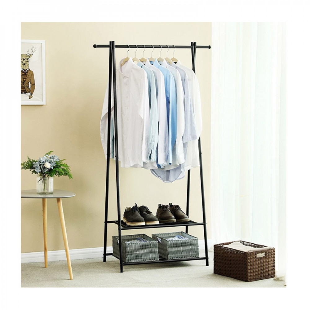 Μεταλλική Κρεμάστρα Ρούχων Δαπέδου 87.5 x 41 x 155 cm Χρώματος Μαύρο Songmics (HSR05B) (SNGHSR05B)