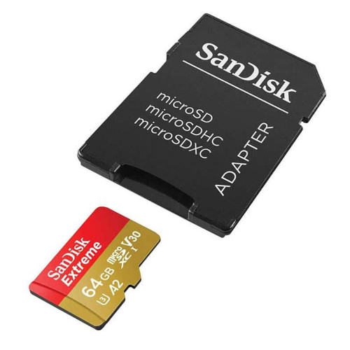Sandisk Extreme microSDXC 128GB Class 10 U3 V30 A2 UHS-I με αντάπτορα SDSQXAA-128G-GN6AA