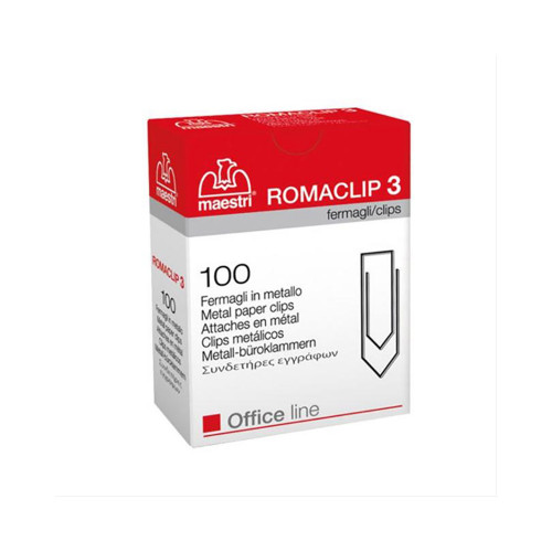 Roma Συνδετήρες εγγράφων Clip No.3/100 Platinum (ROM1092161)