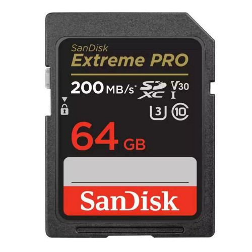 Sandisk Extreme Pro SecureDigital SDXC 64GB Class 10 U3 V30 UHS-I