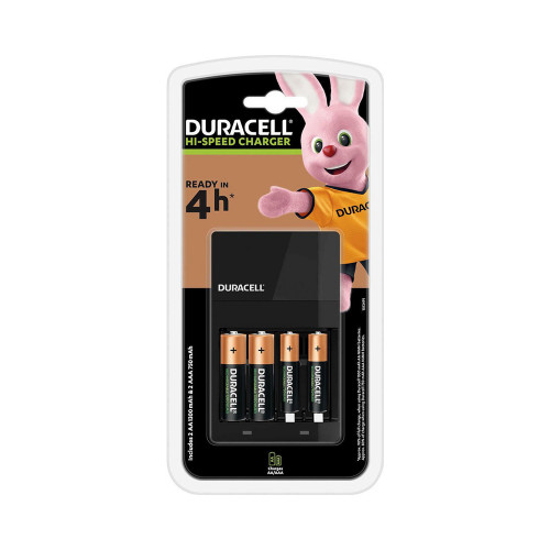 Duracell CEF14 Φορτιστής 4 Μπαταριών Ni-MH Μεγέθους AA/AAA Σετ με 2x AA 1300mAh και 2x AAA 750mAh (DCEF14)(DURDCEF14) Εκθεσιακό