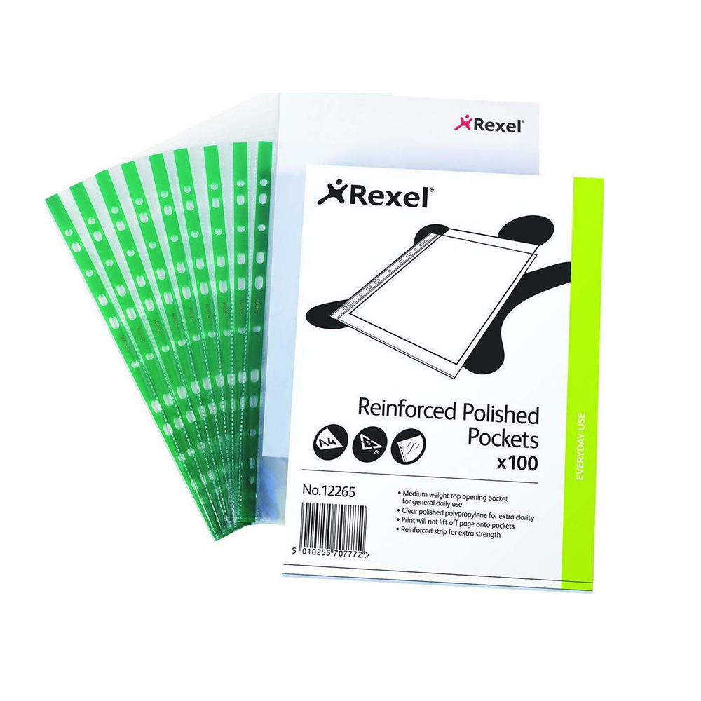 Rexel Ζελατίνα 12265 Green Clear (12265GR) (REX12265GR)