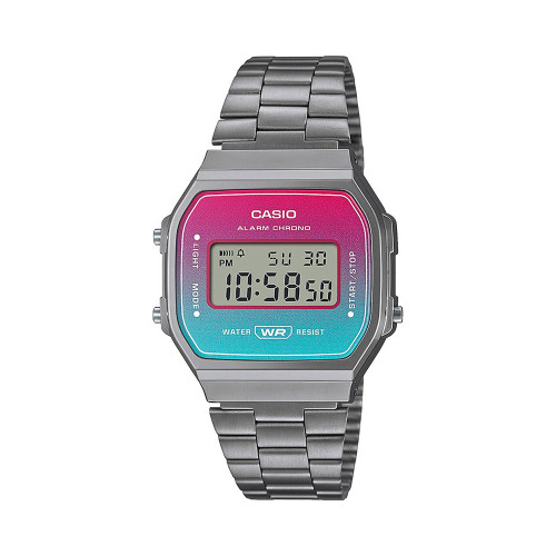 Casio Vintage Ψηφιακό Ρολόι Χρονογράφος Μπαταρίας με Μεταλλικό Μπρασελέ Ασημί (ITA168WERB-2AEF) (CASITA168WERB2AEF)