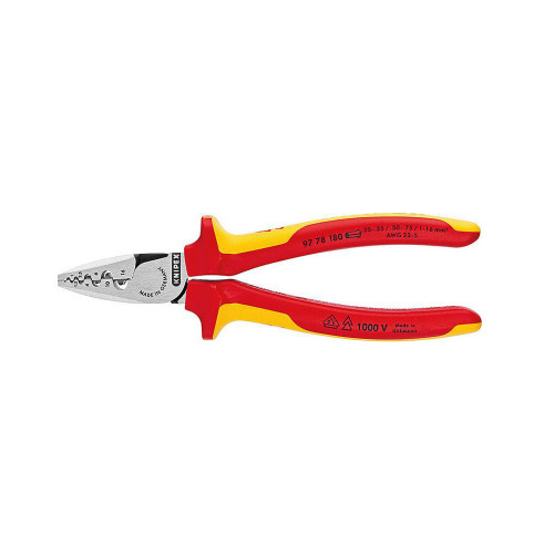 Knipex Πρέσα Ακροδεκτών με Μόνωση (Μήκος 180mm) (KNI9778180)
