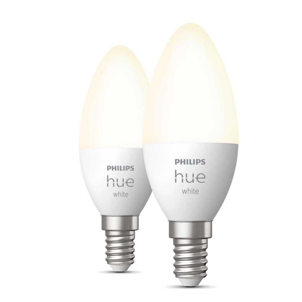 Philips Hue Smart Lamp Candle E14 White 470lm (2-Pack) (929003021102) (PHI929003021102)