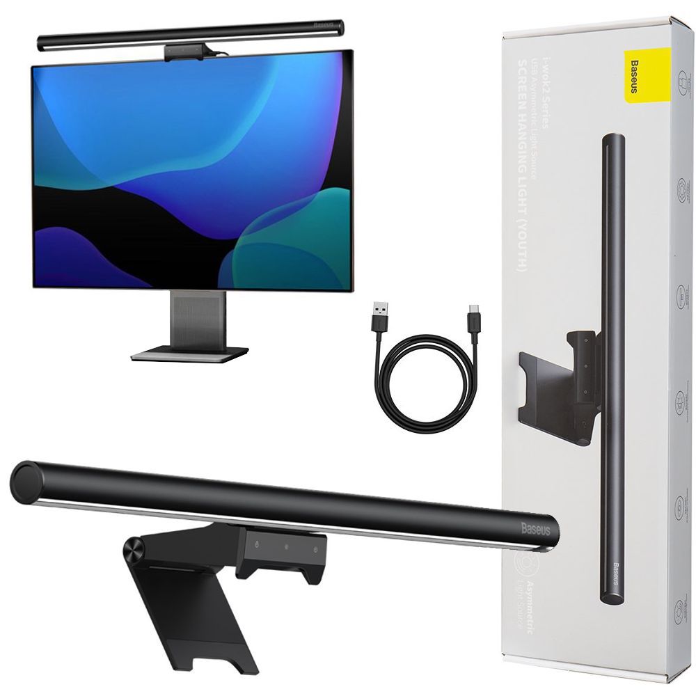 Baseus I-Wok2 Φωτιστικό Οθόνης με Touch Panel Black (DGIW000101) (BASDGIW000101)
