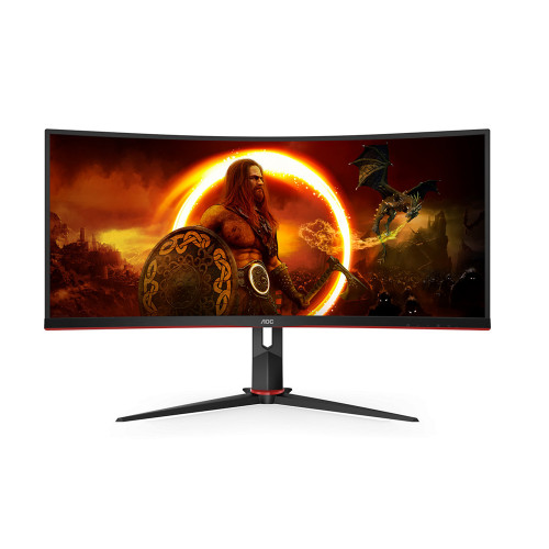 AOC CU34G2XP/BK Ultrawide VA HDR Curved Gaming Monitor 34